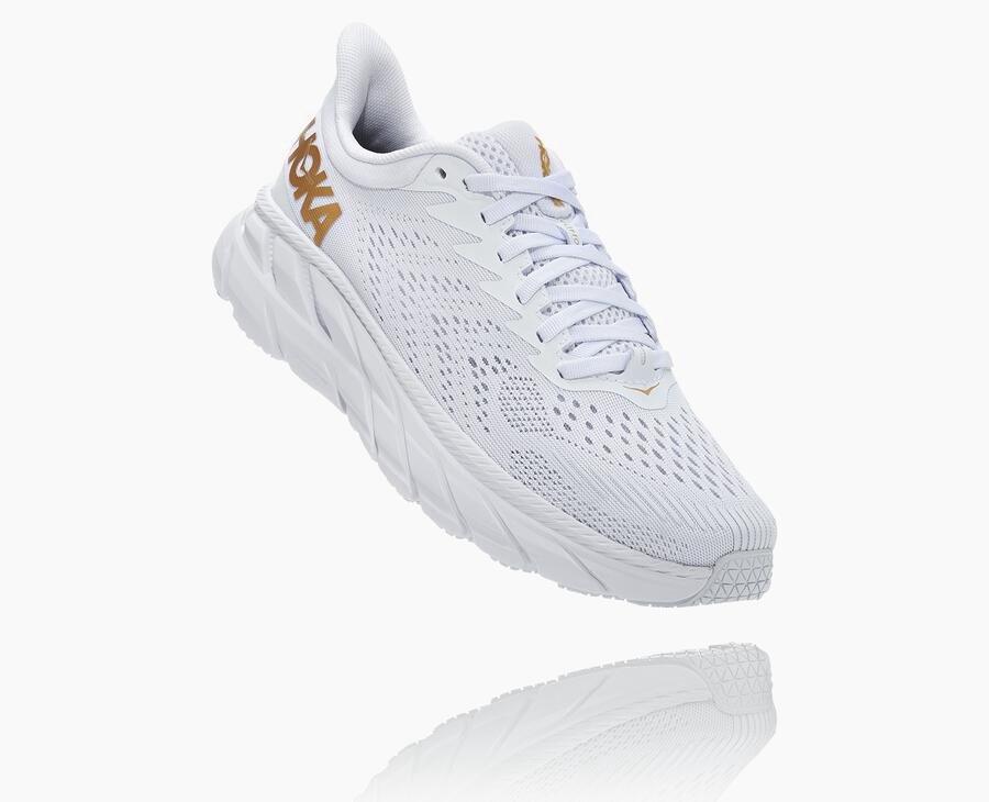 Hoka One One Mens Running Shoes - Clifton 7 - White - DZYX85791
